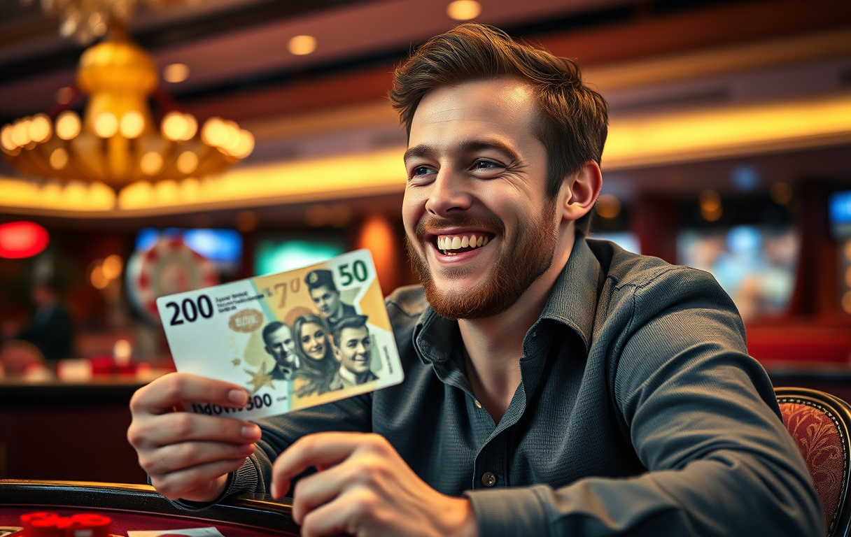 Casinospiller som mottar cashback på skjermen