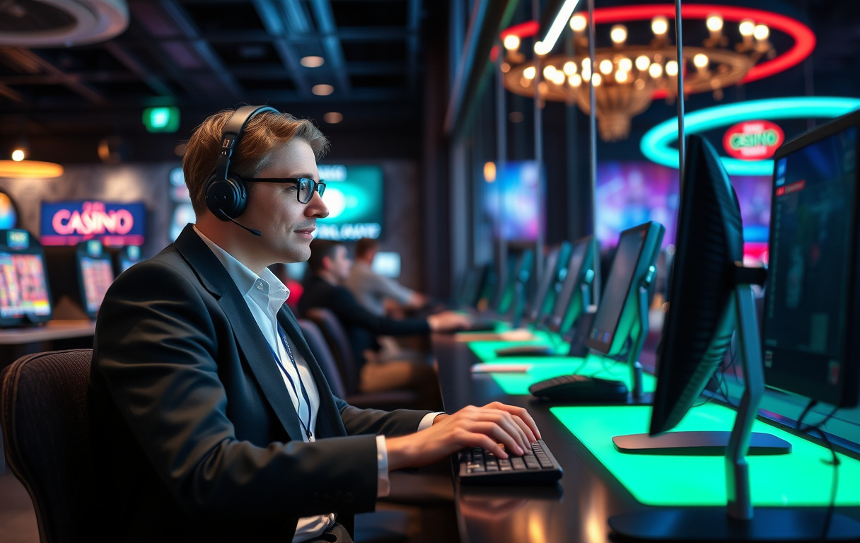 Chattevindu med kundeserviceagent på norsk nettcasino